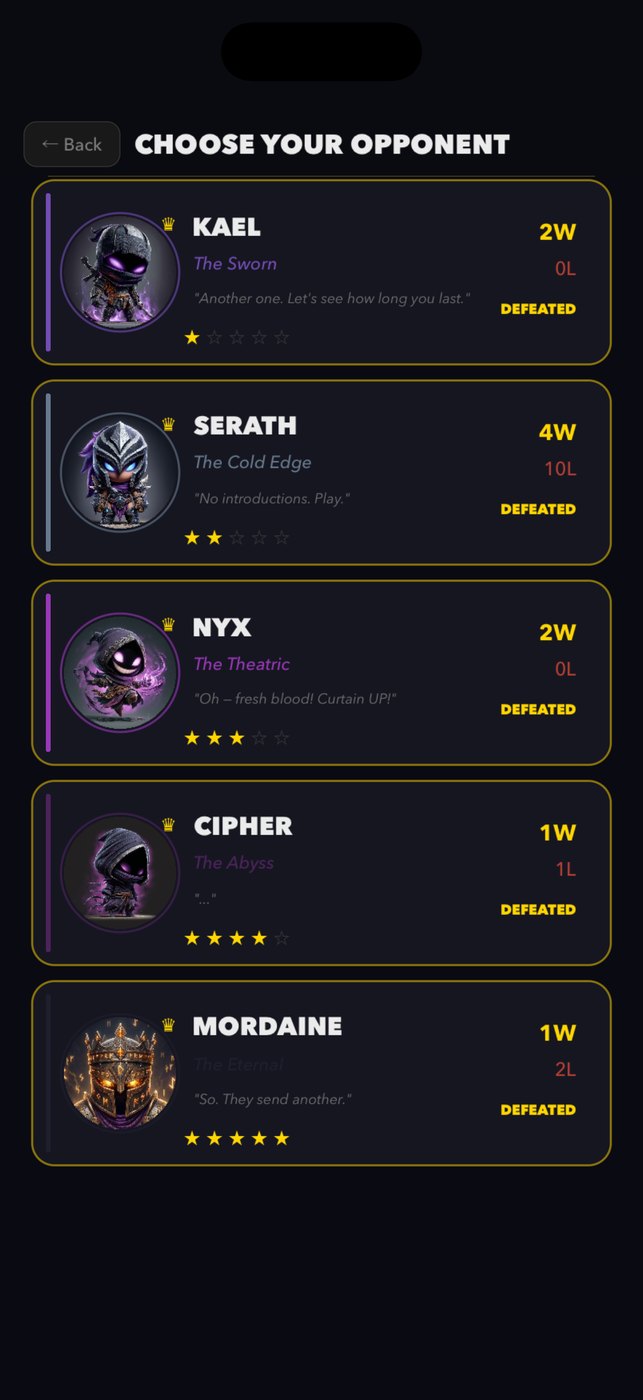 The guardian ladder — choose your opponent